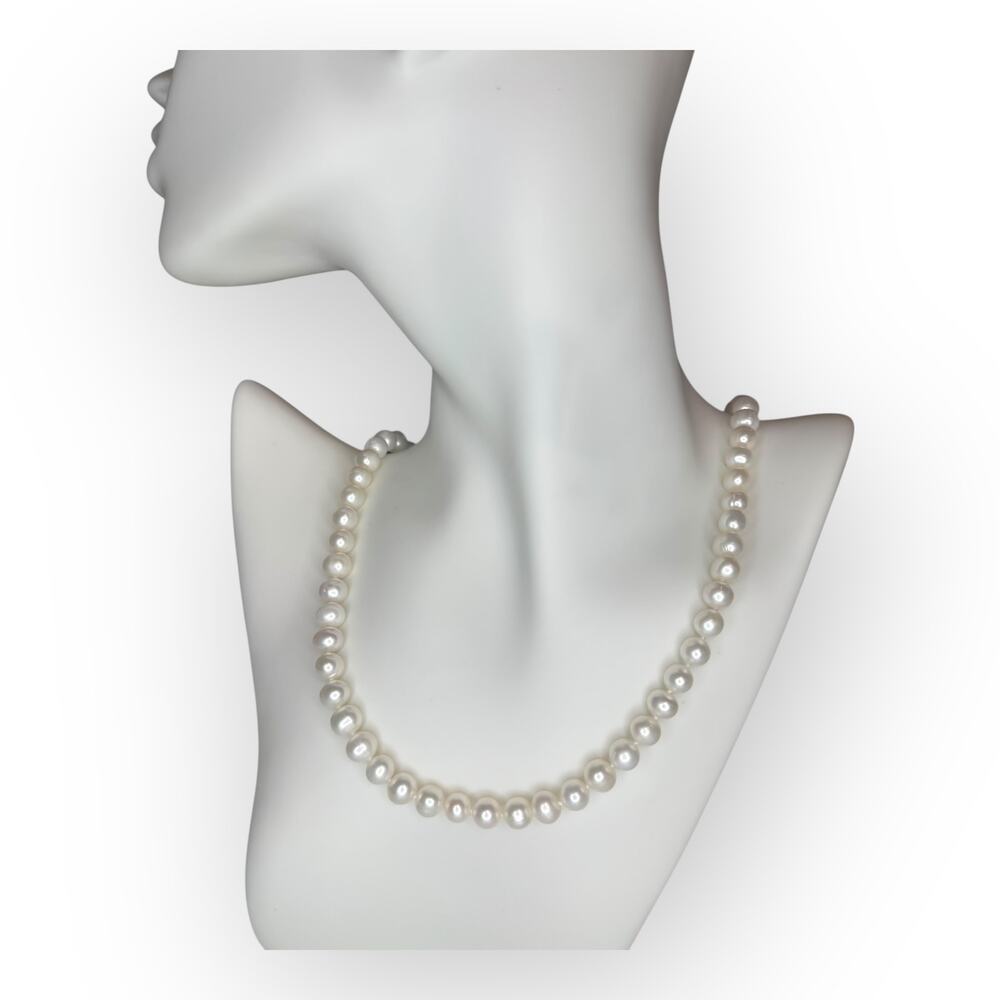 Women's‎ 18" Genuine Cultured Freshwater Pearl Necklace with 925 Silver Clasp